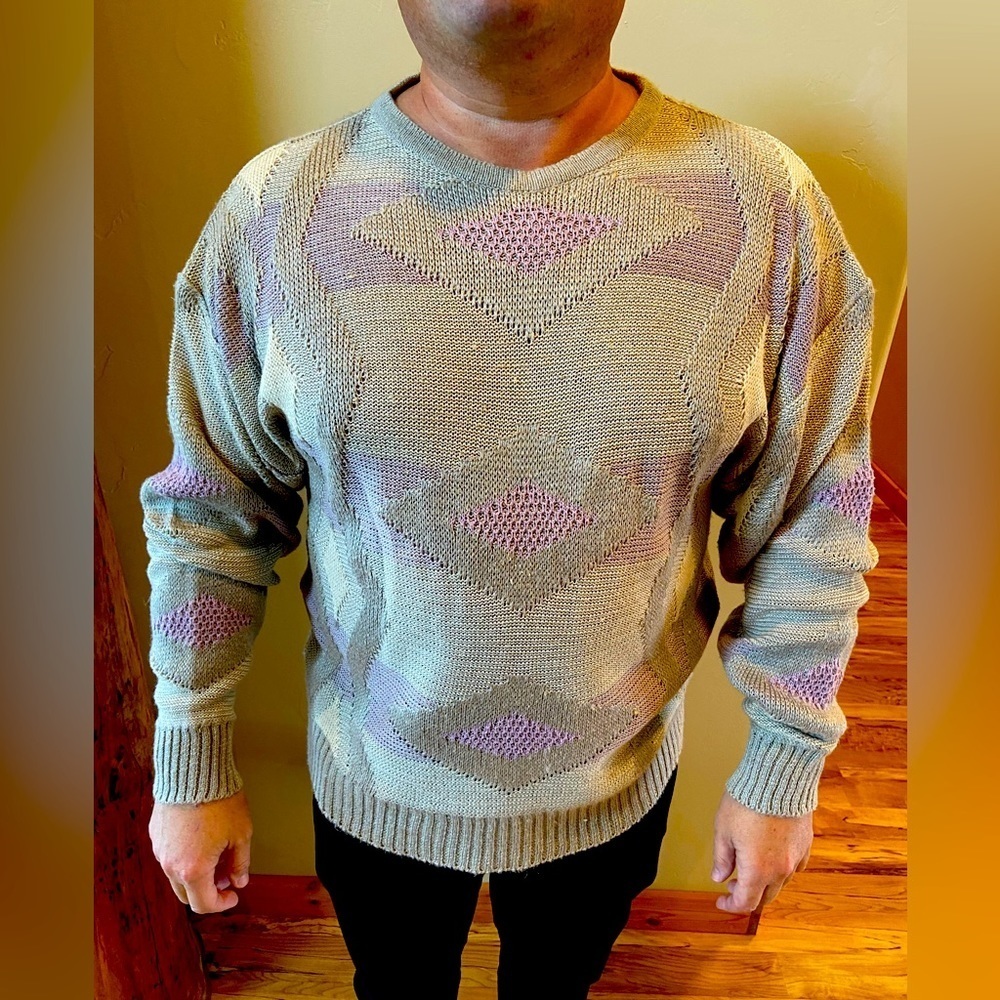 Vintage Stagg M Linen Blend Cosby Sweater